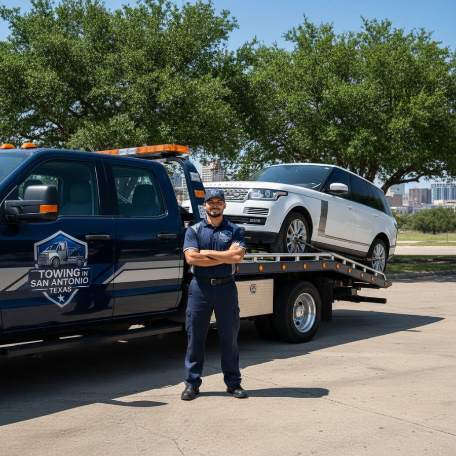 Tow truck providing affordable towing services in San Antonio