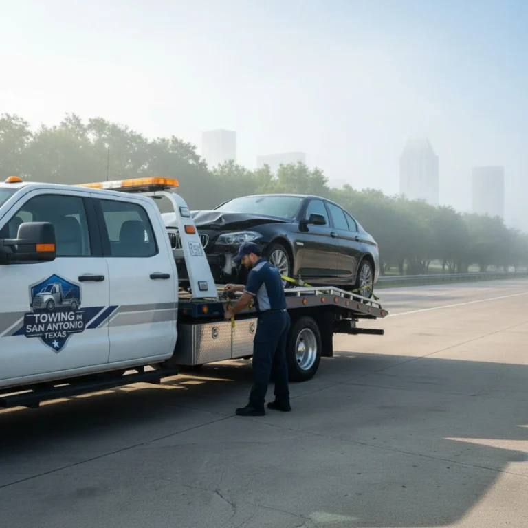 Tow truck service in San Antonio covered by car insurance