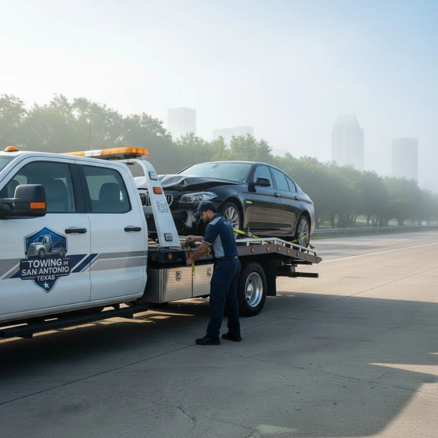 Tow truck service in San Antonio covered by car insurance