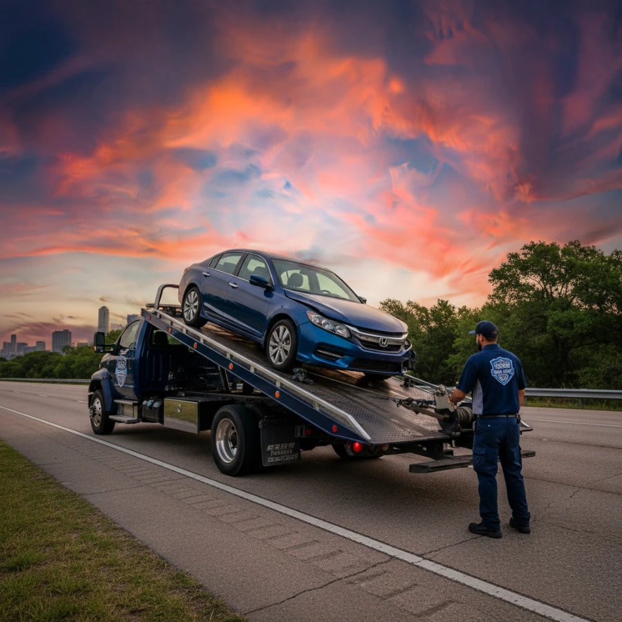 Roadside assistance tow truck in San Antonio