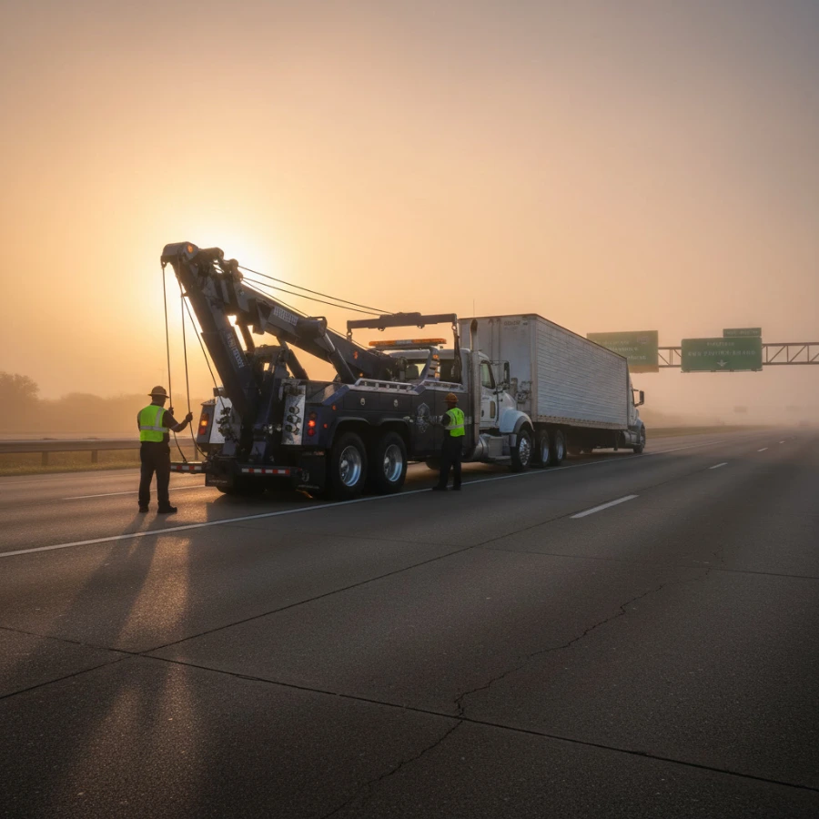 Heavy-duty wrecker tow truck in San Antonio